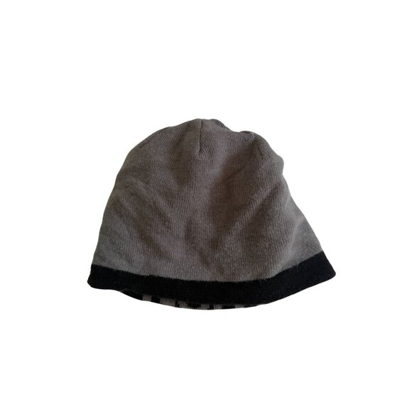 THE NORTH FACE Youth Black Gray Reversible Beanie Winter Hat - Picture 2 of 5